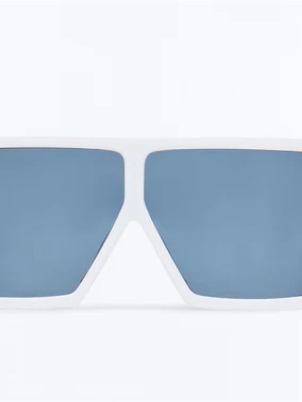White Oversized Square Sunglasses - Women Accessories - Picture 3 of 4